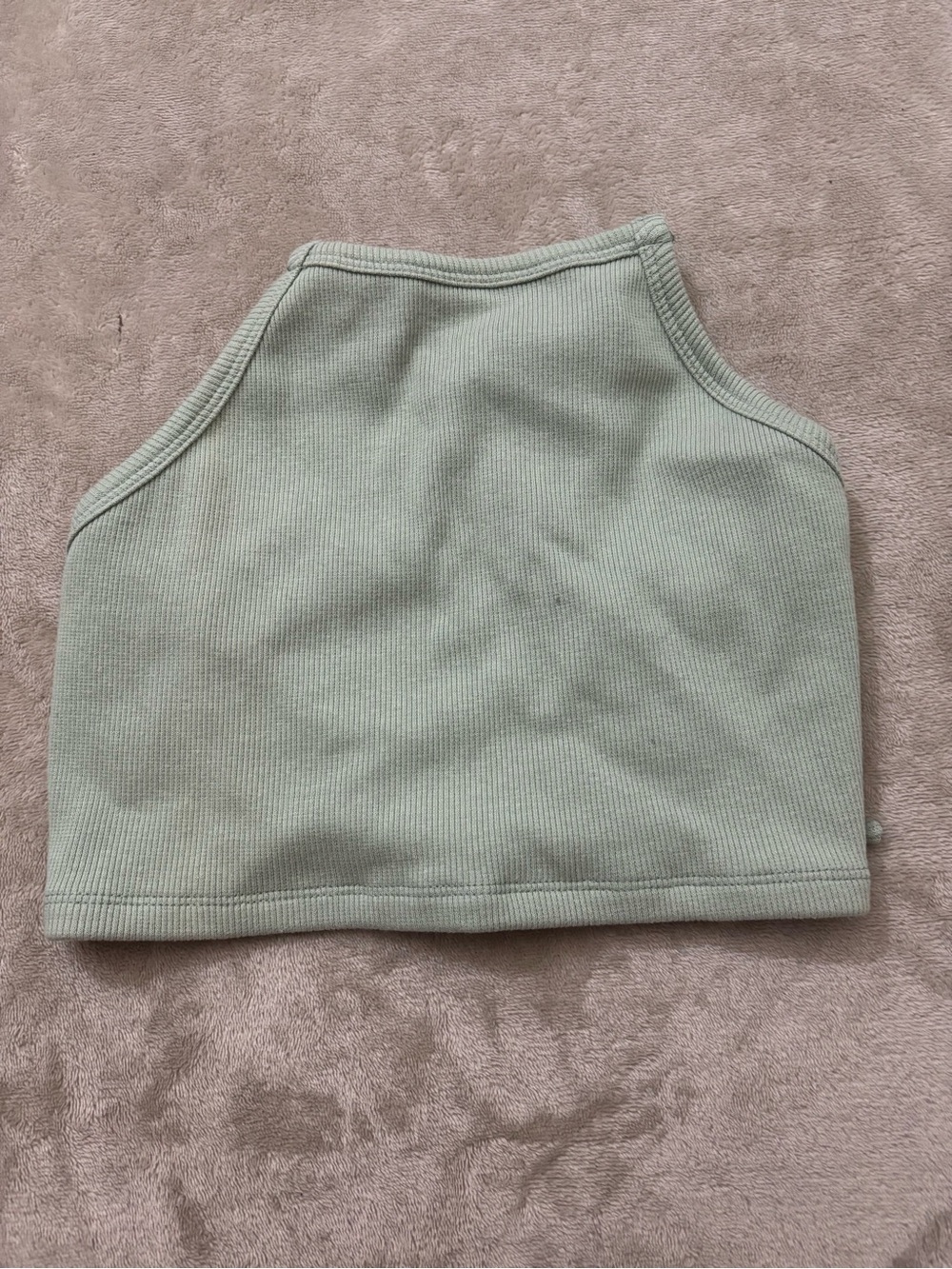 Kids Ribbed Tank Top in Sage Green